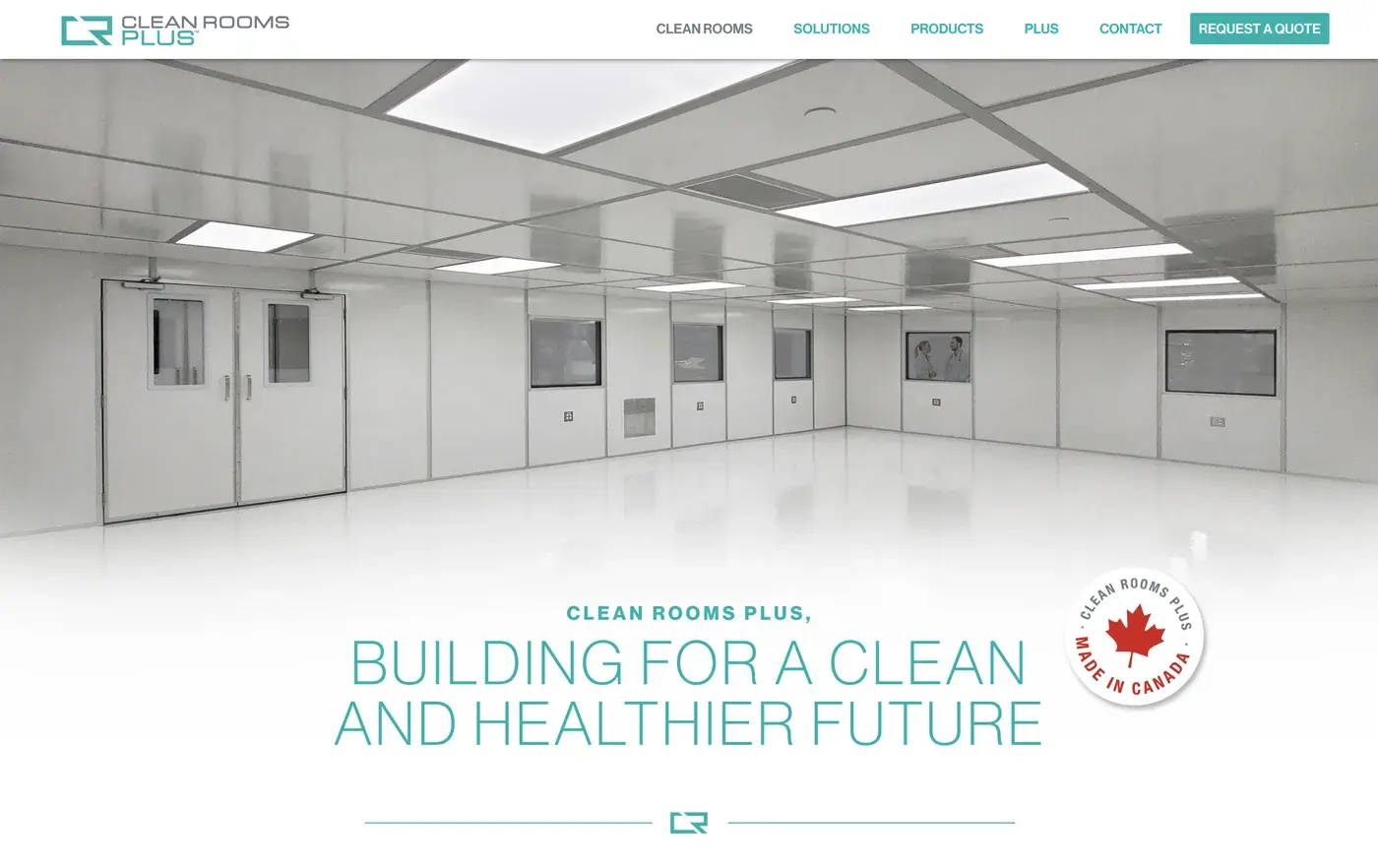 Clean Rooms Plus — industrial contractor website repair by TradesAdmin