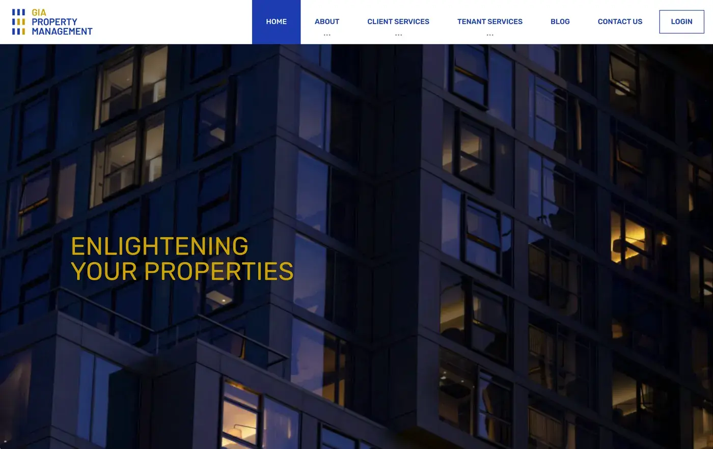 GIA Property Management — new contractor website by TradesAdmin